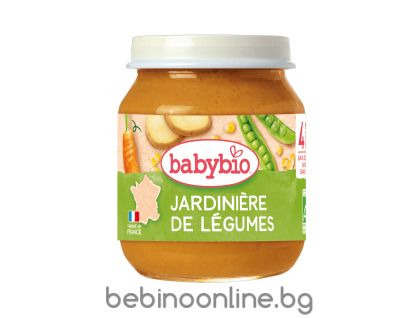 BABYBIO БИО пюре Градински зеленчуци 4+ м. 130 г