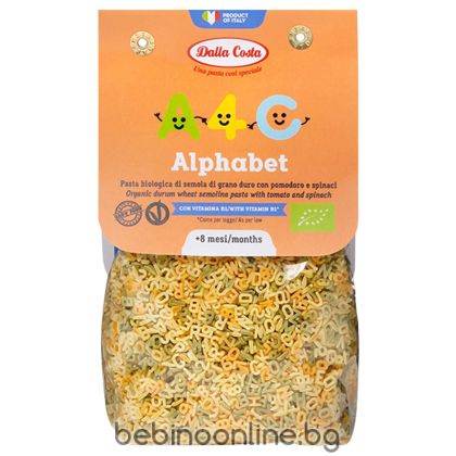 DALLA COSTA ALIMENTARE S.R.L. Био бебешка паста букви и цифри 200г.