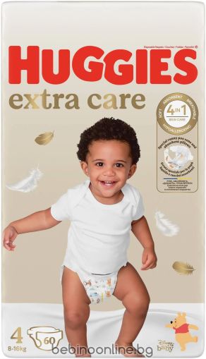 HUGGIES EXTRA CARE Еднократни пелени 4-ка (8-16 кг)60 бр./пак.
