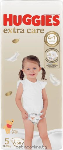 HUGGIES EXTRA CARE Еднократни пелени  5-ца(11-25 кг)50 бр./пак.