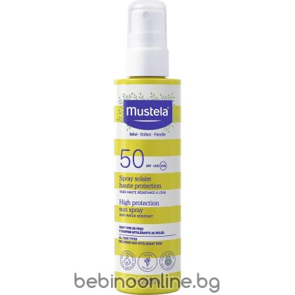 MUSTELA Слънцезащитен спрей за лице и тяло за бебета и деца SPF50 200 мл  /6751/