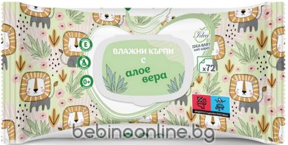  БЕБЕЛАН IDEA BABY Влажни кърпи с Алое вера 0+ мес. с капак 72 бр./пак.
