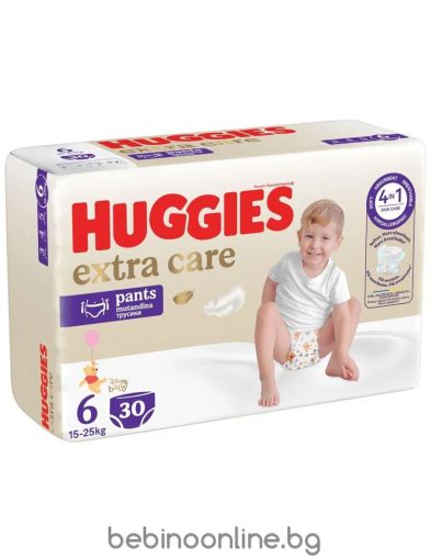 HUGGIES Бебешки пелени ГАЩИЧКИ Extra Care 6/ 15-25кг./ 30бр.