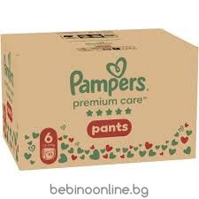 Pampers Premium Care –Еднократни гащички, Размер 6 (13-19 кг.) 93 бр./КАШОН 