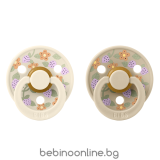 BIBS Liberty COLOUR Strawberries and Cream Ivory, 2 бр. Биберони 6-18 месеца/12019102/