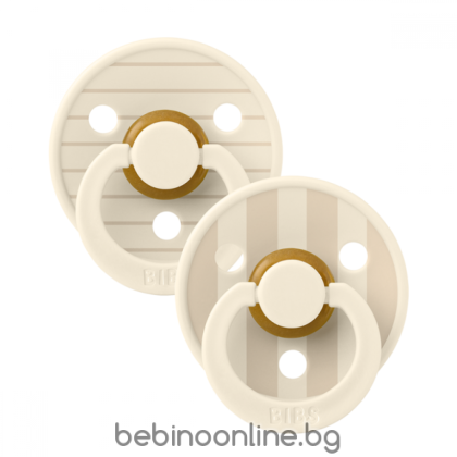  BIBS Studio COLOUR Pin, Ivory Vanilla Mix, 2 бр. Биберони  6-18 месеца/1212015104/