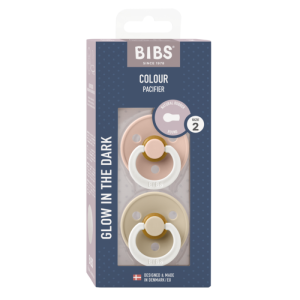  BIBS COLOUR, Blush GLOW/Vanilla GLOW, 2 бр. Биберони 6-18 месеца/ 120243/