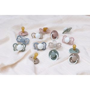 BIBS COLOUR, Blush GLOW/Vanilla GLOW, 2 бр. Биберони 0-6 месеца/ 110243/