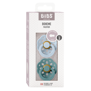 BIBS Boheme, Baby Blue/Island Sea,2 бр. Биберони 6-12 месеца/240130/