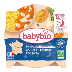 BABYBIO БИО Меню Пащърнак, Морков и Царев. грис 12+ м. 230 г
