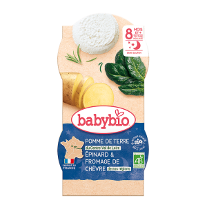  BABYBIO БИО Меню Картоф, Спанак и Козе сирене 8+ м. 2х200 г