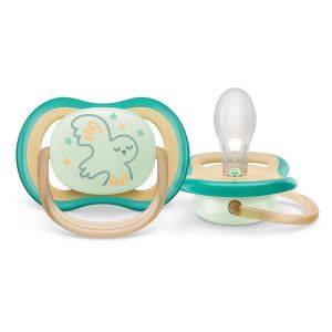PHILIPS AVENT Ортодонтични залъгалки Ultra Air Night  2 бр.0-6 м. Звезда и Сова 2 бр. 0519.010