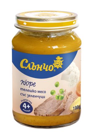 СЛЪНЧО  Телешко със зеленчуци 190г. 2576