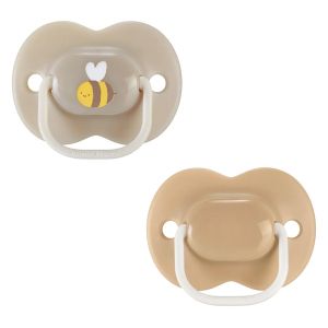 TOMMEE TIPPEE Ортодонтични залъгалки с декорация пчела Tommee Tippee Anytime 18–36 м – 2 бр, кафяв/беж Код: TT.0283