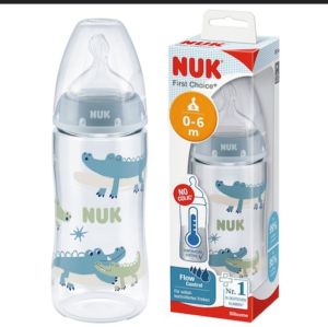 NUK FIRST CHOICE PP Шише със силиконов биберон 300 мл. Termo control MIX 741.926