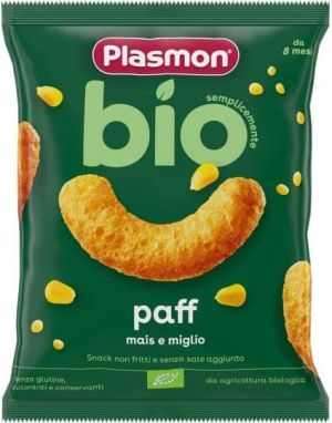 PLASMON BIO PAFF Хрупанки с Царевица и просо 8+ мес. 15 г
