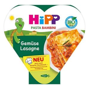 HIPP БИО БЕБЕШКО МЕНЮ-ПЮРЕ Лазаня със зеленчуци, в купичка , 250 гр. код 7904