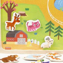 ВЕГА ТОЙС Бебешка  играчка Дървен магнитен пъзел Животни  код 201685169