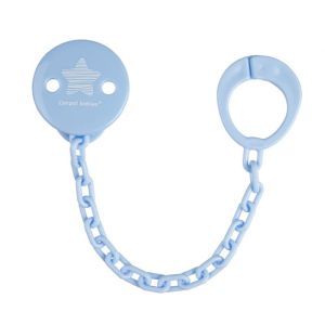 CANPOL Клипс за залъгалка със синджир , Pastelove, син Код: 10/890_blu
