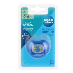 CANPOL Силиконова залъгалка тип черешка  0-6 м+ NATURE код:22/410