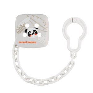 CANPOL Клипс за залъгалка със синджир  Babies Boo Код: 2/439 оранж./бял