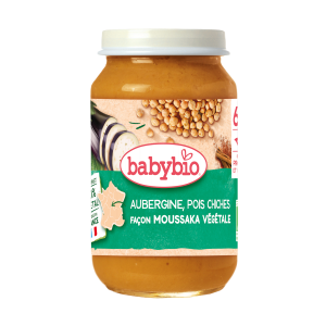 BABYBIO БИО Био бебешко пюре Вегетарианска Мусака с патладжан, нахут, домати (6+ месеца) - 200г.