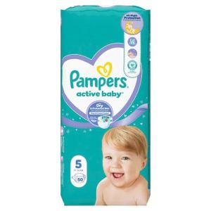 Pampers Active baby -Еднократни пелени, Размер 5 (11-16кг.),50 бр. /пак.