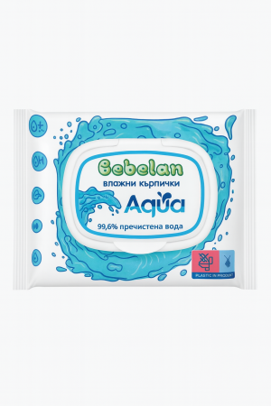 BEBELAN  Aqua Бебешки мокри кърпи с 99.6 % вода 20 бр с капак