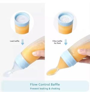 SEVI BEBE   Силиконово шише с лъжичка Код: BR28