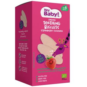 HEY BABY Био бисквитки бебешки ЯГОДА  5 x 4.2гр. 