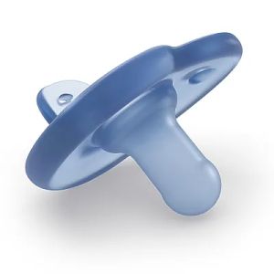 Philips Avent Soothie  – к-кт 2 бр. ортодонтски силиконови залъгалки за новородени (0+ м), сини, в кутия за стерилизиране 0670.001