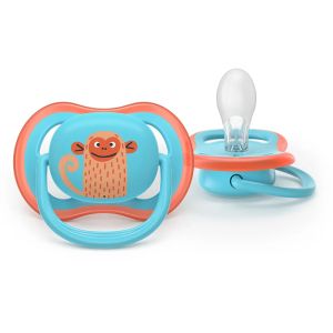 AVENT Ultra Air Happy залъгалки ортодонтски,18м+, с дизайн маймунка/жаба , в кутия за стерилизиране 0653.001