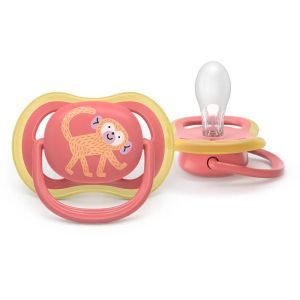 AVENT Ultra Air Happy залъгалки ортодонтски,18м+, с дизайн маймунка/хамелеон, в кутия за стерилизиране 0654.001