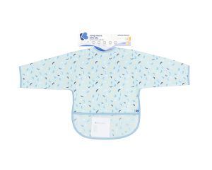 KIKKABOO Лигавник с ръкави и джоб непромокаем Arty Blue Pattern  31303030060