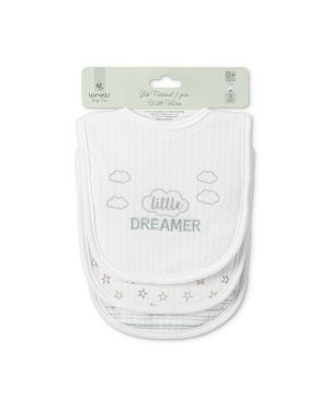 LORELI Бебешки текстилен лигавник  NATURAL 3бр.с велкро УНИСЕКС  10260290001