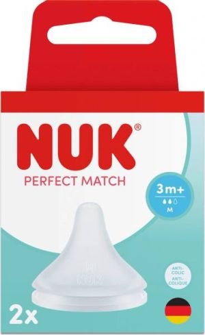 NUK Perfect Match биберон за храна силикон M 3+, 2бр. 124.033