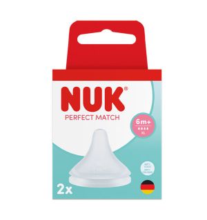 NUK Perfect Match биберон за храна силикон U 6+, 2бр. 124.035