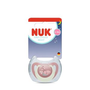 NUK FC Залъгалка силикон + кутийка 6-18 м 1 бр. NIGHT ЗАЕК 176.379