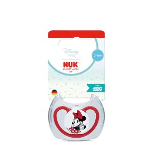 NUK PM Залъгалка силикон + кутийка 0-6 м 1 бр. AIR МИКИ ЧЕРВЕНА 175.370 