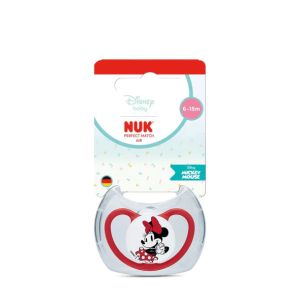 NUK PM Залъгалка силикон + кутийка 6-18 м 1 бр. AIR МИКИ ЧЕРВЕНА 176.363