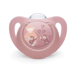 NUK FC Залъгалка силикон + кутийка 6-18 м 2 бр. МАЙМУНА/КЕНГУРУ 176.368 