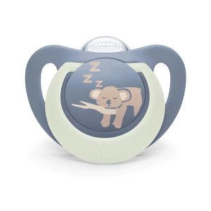 NUK FC Залъгалка силикон + кутийка 6-18 м 2 бр. NIGHT ХИПО/КОАЛА  176.375 