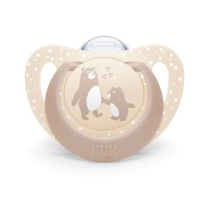 NUK FC Залъгалка силикон + кутийка 0-6 м 2 бр. МЕЧКА/ВОДНО КОНЧЕ  175.378