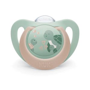 NUK FC Залъгалка силикон + кутийка 6-18 м 2 бр. КОСТЕНУРКА/КИТ  176.367 