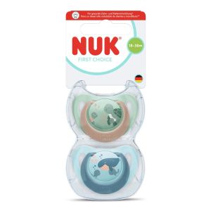 NUK FC Залъгалка силикон + кутийка 18м+ 2 бр. КОСТЕНУРКА/КИТ 177.246