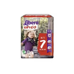   Libero Up&Go -Еднократни пелени-гащички, Размер 7(16-26 кг.), 16бр./пак.