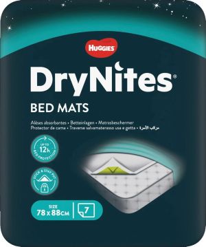 HUGGIES DRYNITES Протектори за легло 78 см/ 88 см 7 бр./пак.