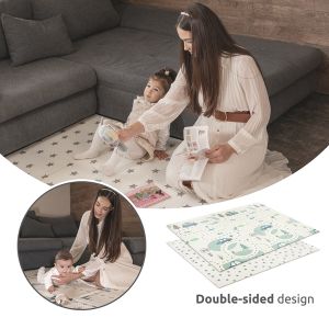 LORELLI Двулицево Детско ТЕРМО КИЛИМЧЕ за игра 180-200 см. ЗЕЛЕНО  10300490003