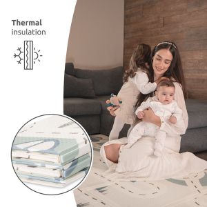 LORELLI Двулицево Детско ТЕРМО КИЛИМЧЕ за игра 180-200 см. ЗЕЛЕНО  10300490003