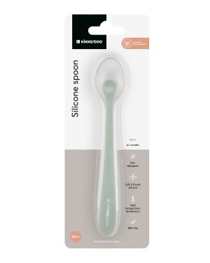 KIKKA BOO Лъжица силиконова 1бр зелена 31302040178